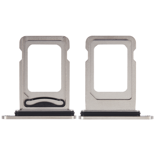 [SP-I15P-DSCT-WH] Dual Sim Card Tray For iPhone 15 Pro / 15 Pro Max (White Titanium) (Premium)