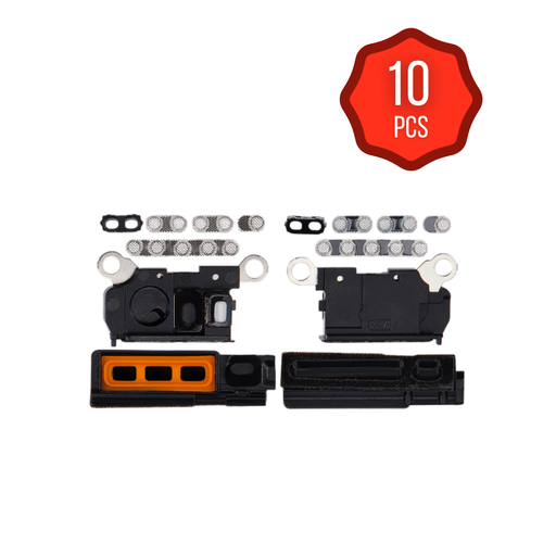 [SP-I15PM-LSMM-10P-WH] Loud Speaker / Mic Mesh For iPhone 15 Pro Max (White Titanium) (10 Pack) (Premium)