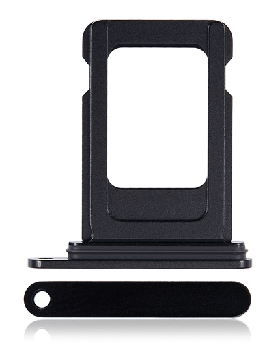 [SP-I15-SSCT-BK] Single Sim Card Tray For iPhone 15 / 15 Plus (Black) (Premium)