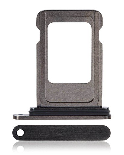 [SP-I15P-SSCT-BK] Single Sim Card Tray For iPhone 15 Pro / 15 Pro Max (Black Titanium) (Premium)