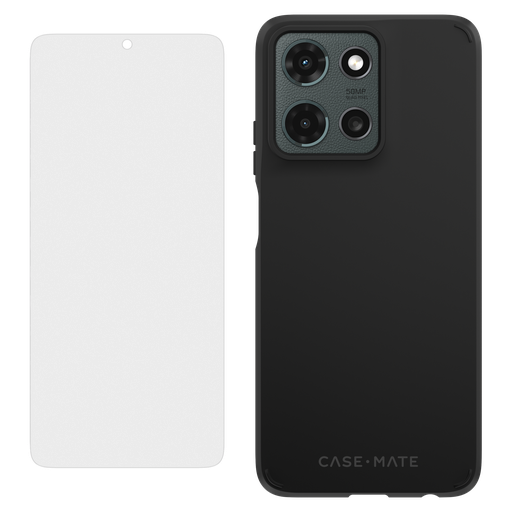 [CM056412] Case-mate - Protection Pack Tough Case And Glass Screen Protector For Motorola Moto G 5g 2025 - Black
