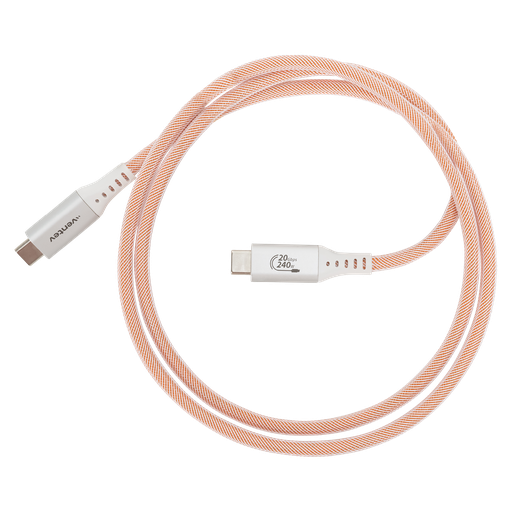 [AC3-DUO-79496] Ventev - Ultrafast Duo Usb C To Usb C 3.3ft - White And Orange