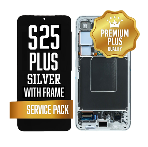 [LCD-S25P-WF-SP-SI] OLED Assembly for Samsung Galaxy S25 Plus With Frame - Silver Sahdow / Light Gray (Service Pack)