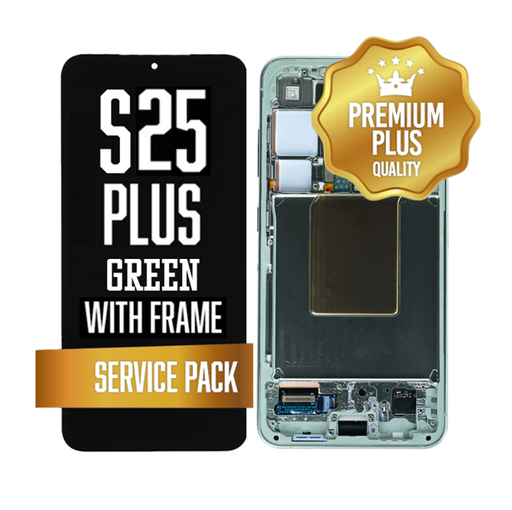 [LCD-S25P-WF-SP-GR] OLED Assembly for Samsung Galaxy S25 Plus With Frame - Mint Green (Service Pack)