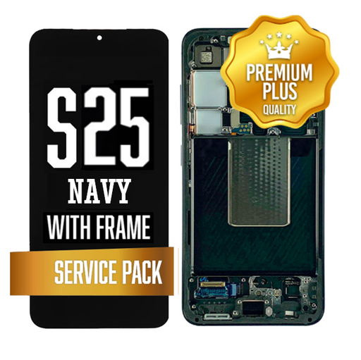 [LCD-S25-WF-SP-NA] OLED Assembly for Samsung Galaxy S25 With Frame - Navy / Dark Blue (Service Pack)