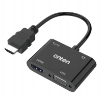 [ACE-OTN-5165HV-UC-BK] Onten 5165HV 4 in 1 HDMI Expander (HDMI / VGA / USB 3.0 / Audio) (Black)