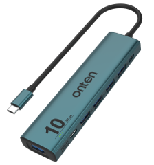 [ACE-OTN-UC615-UA-UC-GR] Onten UC615 6 in 1 USB-C Expander (2 x USB 3.2 + USB-C + 2 x USB 2.0 + USB-C 2.0) (Green)