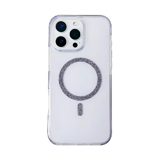 [CS-I16P-GBC-BK] Glossy Bumper Clear Case with Magsafe for iPhone 16 Pro - Black