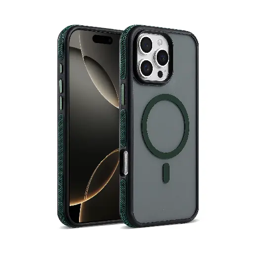 [CS-I15-PBC-DGR]  Polarized Bumper Case with Magsafe for iPhone 15 - Dark Green
