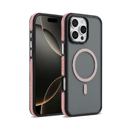 [CS-I16PM-PBC-PN]  Polarized Bumper Case with Magsafe for iPhone 16 Pro Max - Pink