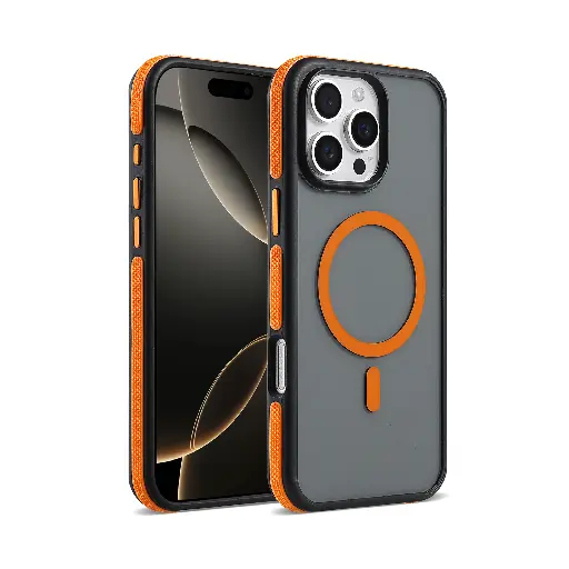 [CS-I14-PBC-OR]  Polarized Bumper Case with Magsafe for iPhone 16e / 14 / 13 - Orange