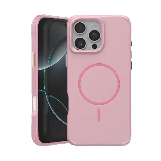 [CS-I15P-ESM-PN]  Elegant Silicone Case with Magsafe for iPhone 15 Pro - Pink