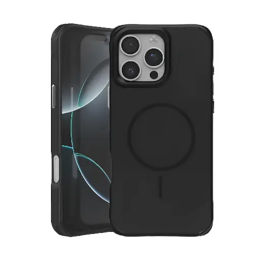 [CS-I16-ESM-BK]  Elegant Silicone Case with Magsafe for iPhone 16 - Black