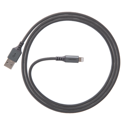 [AC4-STL256512] Ventev - Chargesync Alloy Usb A To Apple Lightning Cable 4ft - Steel