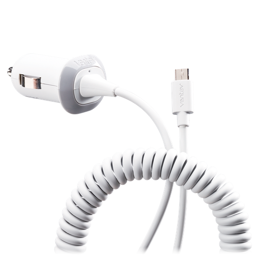 [DP121CMCRFW18VNV] Essentials By Ventev - 10w Dash 121c Car Charger For Micro Usb Devices - White
