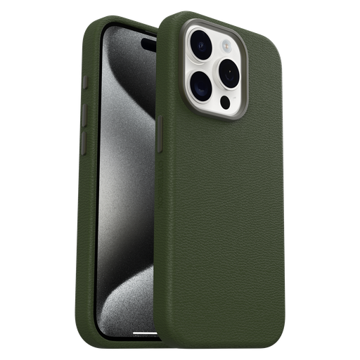[77-95570] Otterbox - Symmetry Cactus Leather Case For Apple Iphone 15 Pro - Cactus Grove