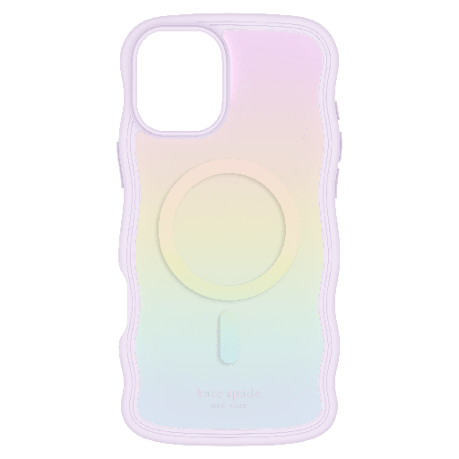 [KS054392] Kate Spade - Wavy Magsafe Case For Apple Iphone 16 Plus - Opal Iridescent