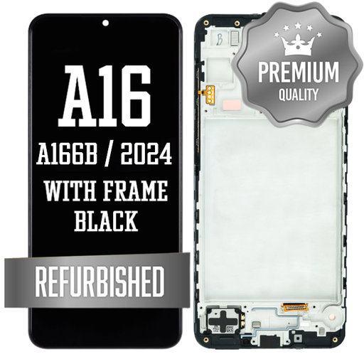 [LCD-A166B-WF-BK] OLED Assembly For Samsung Galaxy A16 5G 2024 (A166B/U - US Version) with Frame - Black (Premium)