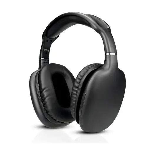 [EL-TT-WAVE53-BK] RCA Wave-53 Active Noise Cancelling Headphones, 12H Playtime, Hi-Res Audio - Black
