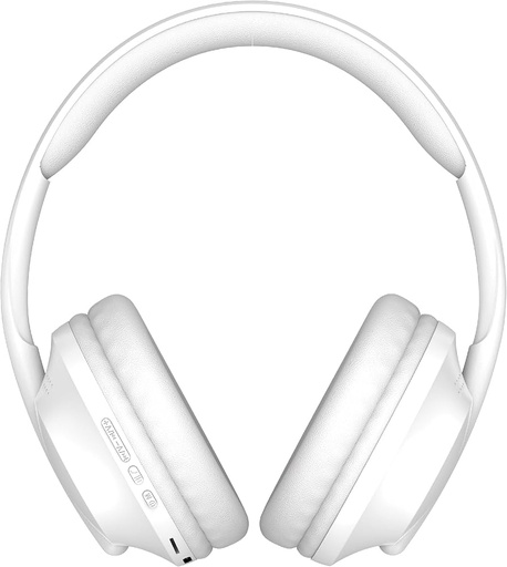 [EL-TT-WAVE55-WH] RCA Wave-55 Wireless Over-Ear Bluetooth Headphones, 12H Playtime, Hi-Resolution Audio - White