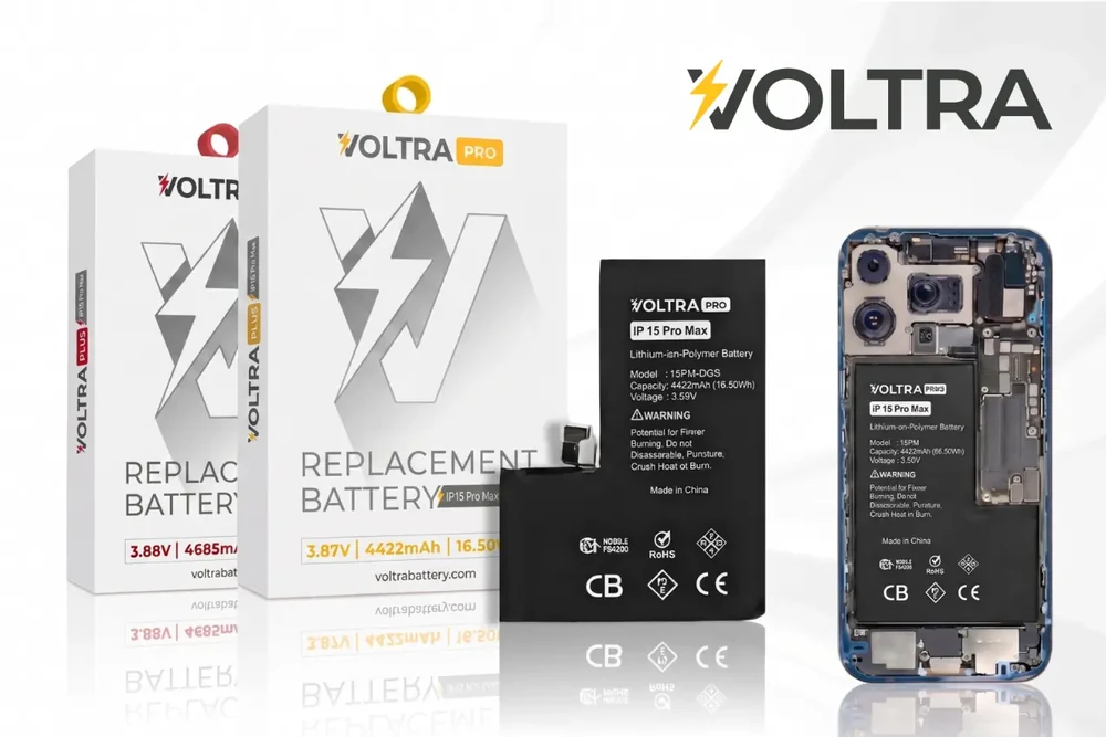 Voltra replacement batteries and packaging